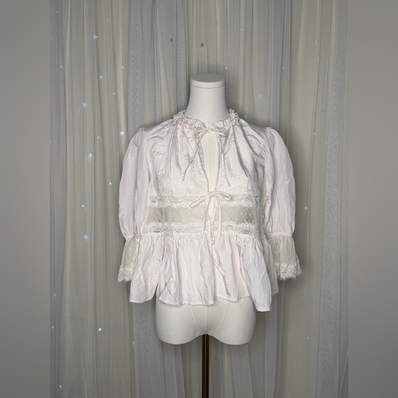 New Free People Forever Young Bed Jacket White Alyssum - Picture 2 of 6